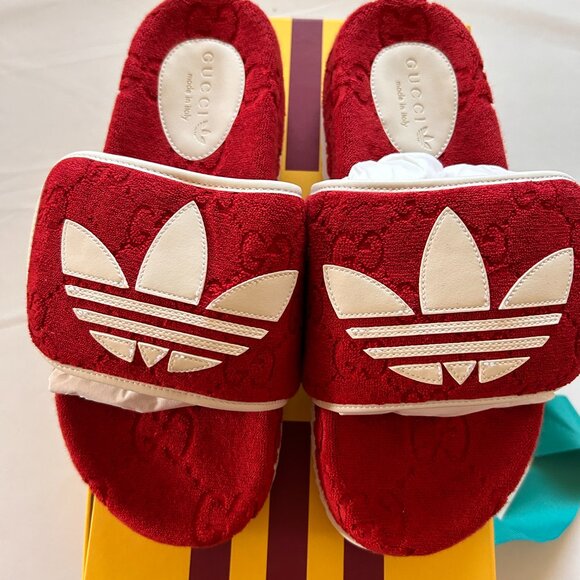 NWT women's GUCCI adidas x GUCCI GG Platform Sandal 702398 size42 - Picture 6 of 6